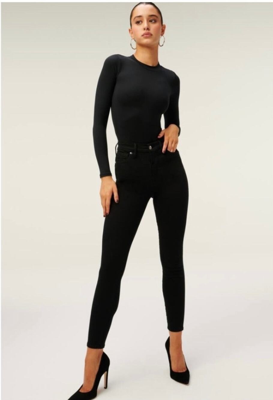 Good American Good Legs Black Skinny Jeans Womens Size 8/29 *EUC